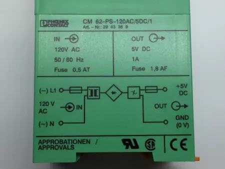 NEW PHOENIX CONTACT CM 62-PS-120AC CONTACTER TESTED 