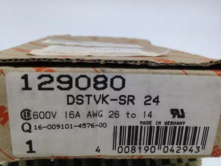 Weidmuller 129080/DSTVK-SR24 24-Position Terminal Block 16 Amp, 600V 