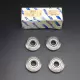 HepcoMotion RSJ34DE Studded Wheel V Rail Bearing, 10mm Bore Lot of 4