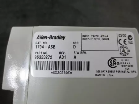 Allen Bradley 1794-ASB SER.D Remote I/O Adapter 