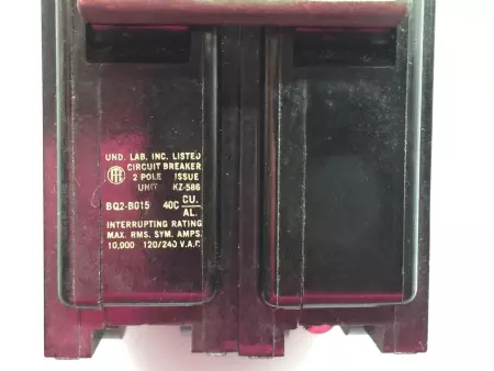  Siemens BQ2-B015 Circuit Breaker 2-Pole, 15Amp 