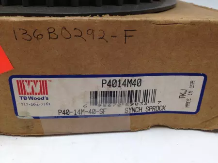 TB WOODS P40-14M-40-SF Sprocket, 14mm Pitch 