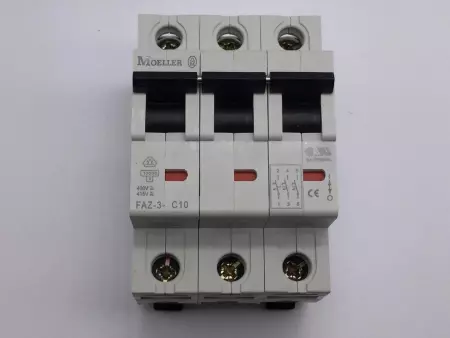 Moeller FAZ-3-C10 Circuit Breaker400V 10Amp 3-Pole 