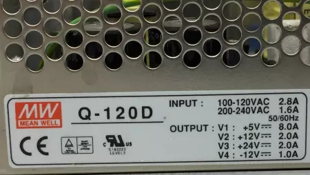  Mean Well Q-120D Power Supply W/ RESmith AT84R: RS232 Digital I/O Board 