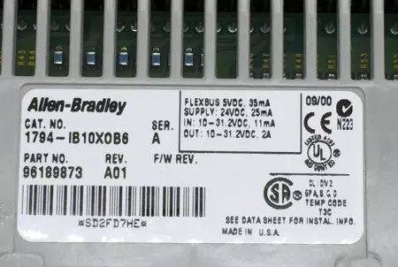 ALLEN BRADLEY 1794-IB10XOB6 SER.A FLEX I/O 