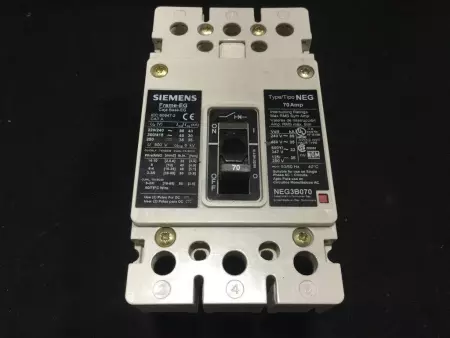  Siemens TYPE NEG 70 AMP SEIMANS CIRCUIT BREAKER 