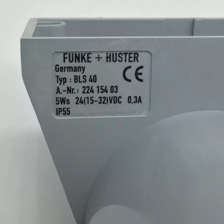 FUNKE HUSTER/ALTECH 224-154-03 TYPE: BLS40 FLASHING LIGHT, YELLOW 15-32VDC 