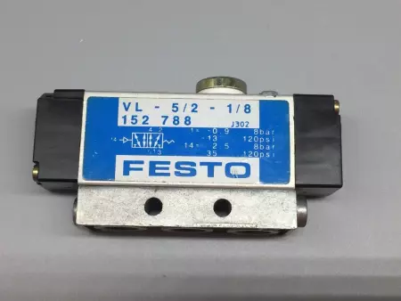  FESTO VL-5/2-1/8 5/2-Way Pneumatic Valve 120Psi 