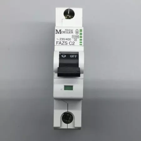  MOELLER FAZS-C2 1-Pole Circuit Breaker 230/400V  2Amp 