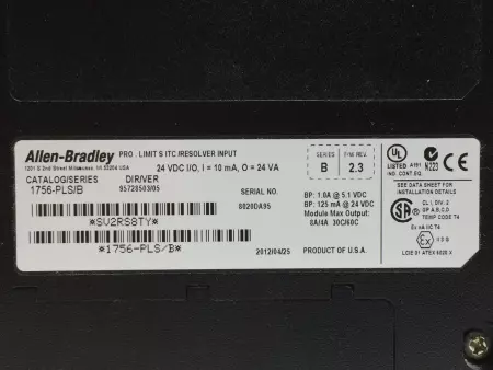 Allen-Bradley 1756-PLS SER.B ControlLogix Programmable Limit Switch 