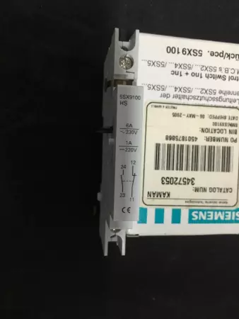 Siemens 5SX9100 Auxiliary Contact  1-6Amp 