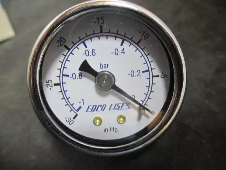  Edco USA NEG 30 TO 0 Pressure Gauge -30 to 0 in Hg 