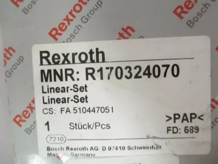 Rexroth R1703324070 Linear Bearing 