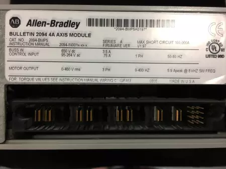  Allen Bradley 2094-BMP5 SER. A Kinetix 6000 Axis Module 400/460V, 4A 