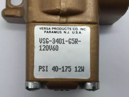 VERSA VALVES VSG-3401-G5R-120V60 3-WAY SOLENOID VALVE 175PSI, 12W, 3/8NPT 