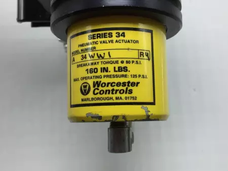 Worcester Controls A34WW1R4 Pneumatic Valve Actuator W/Valve & Switch 