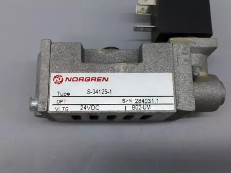 NORGREN S-34125-1 SOLENOID VALVE  EXCELLENT 