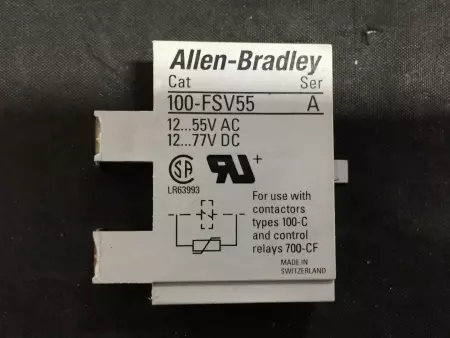  Allen-Bradley 100-FSV55 SER. A Surge Suppressor   12/55VAC  12/77VDC Lot of 2