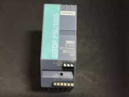 SIEMENS SITOP PSU100S POWER SUPPLY 24VDC DIN RAIL MOUNT PN# 6EP1333-2BA20