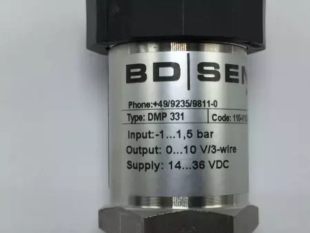 BD Sensors DMP-331 Pressure Transmitter Code: 110-V152-3-3-100-300-1 14-36VDC 